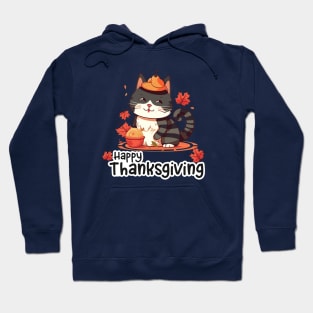 Thanksgiving cat Hoodie